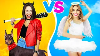 GOOD GIRL VS BAD GIRL CHALLENGE! Funny Awkward Moments and Pranks with Girls by RATATA!