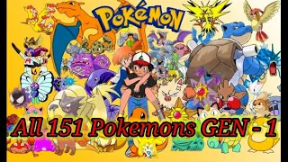 Kanto Pokedex | All 151 pokemons[2023] GEN -1