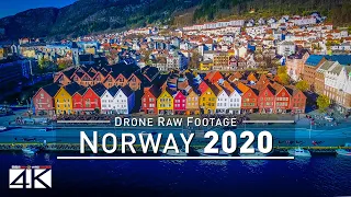 【4K】Drone RAW Footage | This is NORWAY 2020 | Bergen | Oslo | Lofoten and More | UltraHD Stock Video