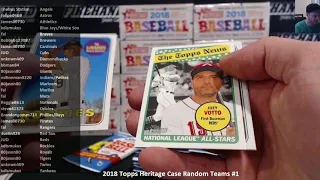 2018 Topps Heritage Case Random Teams #1 ~ 3/1/18