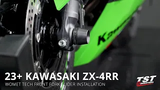 How To Install Womet-Tech Fork Sliders on 2023+ Kawasaki ZX-4RR by TST Industries