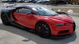 SOLD - Fire Damaged 2019 Bugatti Chiron Copart Auctions