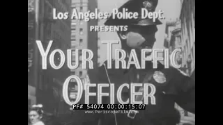 1940s LAPD POLICE MOTORCYLE PATROLMAN RECRUITMENT FILM HARLEY DAVIDSON PANHEAD MOTORCYCLE 54074