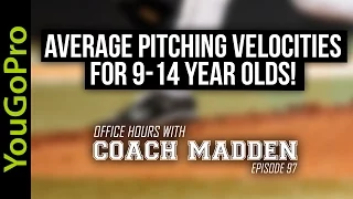 Average Pitching Velocities for 9-14 year olds!  [Office Hours with Coach Madden] Ep.97