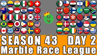 Marble Race League Season 43 Day 2 Marble Race in Algodoo / Marble Race King