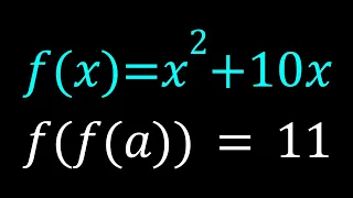 A Functional Equation | f(x)=x^2+10x