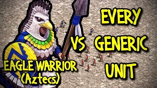 ELITE EAGLE WARRIOR (Aztecs) vs EVERY GENERIC UNIT | AoE II: Definitive Edition