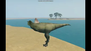 a fight between carnotaurus and baryonyx