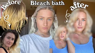 Giving myself a bleach bath at home... kinda.Going very blonde. Things don't go to smoothly!!