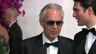 Artist Andrea Bocelli & son Mateo Bocelli on Oscars red carpet