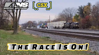 The Race Is On In Berea, OH!  Two CSX & NS Meet-ups!