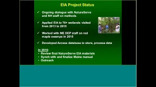 Wetland Assessment Methods webinar (01/2016)