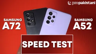 Samsung A52 VS Samsung A72 Speed Test and Camera Comparisons | Which Phone is Fast?