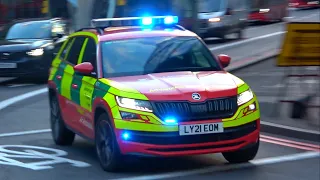 London's Air Ambulance response cars emergency lights + sirens [collection]