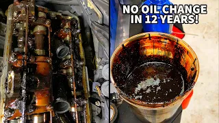 Customer States Haven't Changed Engine Oil In 12 Years!