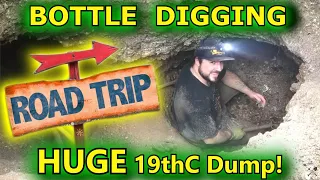 Antique Bottle Dump Digging ROAD TRIP with Crick Diggers INC & Relic Extractors!