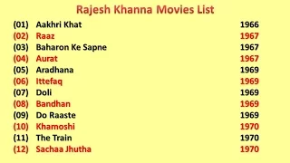 Rajesh Khanna Movies List