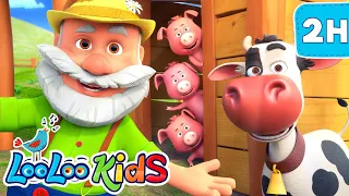🚜🐷 Old MacDonald Had a Farm 🐮 Kids' Favorite Song 🎵🌾2 Hours of Kids Fun! - Kids Songs by LooLoo Kids