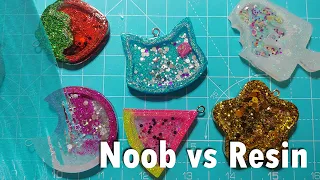 Noob versus Resin - First Time Using Resin to make Shakers and Charms