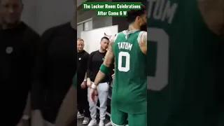 The Boston Celtics Locker Room celebration after Game 6 Win to advance to next round!!!!!! #celtics