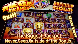 ⚠️Omg!! The Biggest Mega Jackpot Ever Seen Outside of the Bonus in Buffalo Gold Revolution