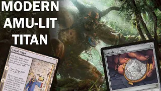 LET'S GET AmuLIT! Modern Amulet Titan with Urza's Saga. Primeval Titan attacking for 20!  MTG | MH2