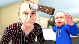 Babysitting the WORST Grandson Ever - Granny Simulator Funny Moments