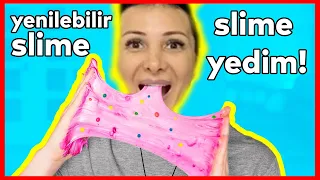 GERÇEK YENİLEBİLİR SLİME!! ** SLIME YEDİM** Dobişko Tv