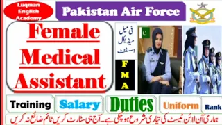 Female Medical Assistant new jobs in Pakistan airforce join paf as FMA