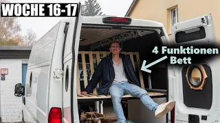 Wir bauen ein MULTIFUNKTIONALES BETT in unseren Van! Der DIY Camper wird langsam ein Zuhause! 😍