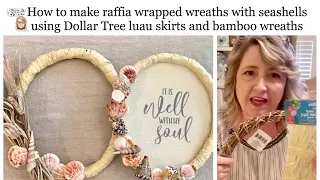 Raffia Wrapped Seashell Wreath with a Faith Stencil | Magnolia Design Co