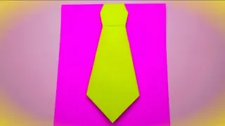 Оригами галстук из бумаги