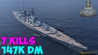 World of WarShips | Friedrich der Große | 7 KILLS | 147K Damage - Replay Gameplay 4K 60 fps