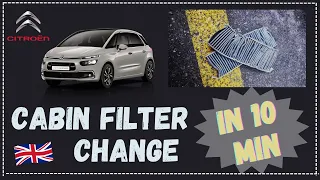 How to change the cabin filter of your Citroën Picasso/Peugeot without disassembling!