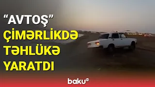 Avtoxuliqan Xəzərin sahilində insanların istirahətinə mane oldu