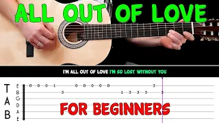 ALL OUT OF LOVE | Easy guitar melody lesson for beginners (with tabs) - Air Supply