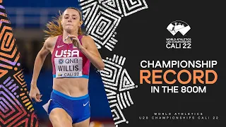 Willis breaks championship record for 800m gold | World Athletics U20 Championships Cali 2022