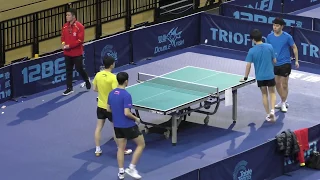 Ma Long and Xu Xin v Lin Gayouan and Yan An doubles practice