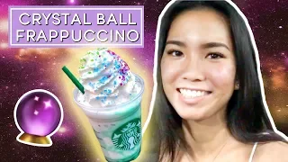 Trying Starbucks' NEW Crystal Ball Frappuccino! 🔮✨