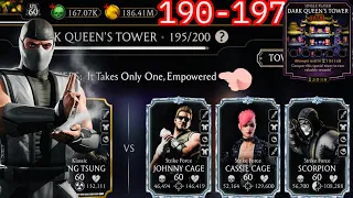 Fatal Dark Queen’s Tower Hard Battle 190-197 Fight + Reward MK Mobile