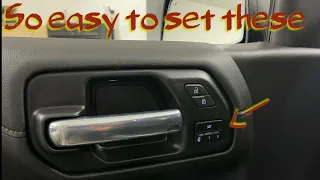 How to set memory seat / easy exit on 2019 2020 2021 GMC Sierra. May work on other GM/Chevy models.