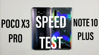 Xiaomi Poco X3 Pro vs Samsung Galaxy Note 10 Plus Speed Test