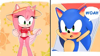 Beach Day - Sonic x Amy (Sonamy) Comic Dub Compilation