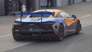 2023 McLaren Artura GT4 Concept in Action at Donington Park: Fly-past, Accelerations & Sound!