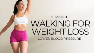 30 MIN WALKING EXERCISES TO LOWER BLOOD SUGAR, BLOOD PRESSURE & CORTISOL LEVELS- Walk at Home
