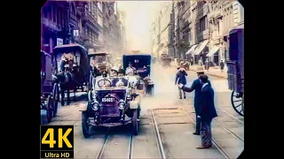 1911 New York - Old video in color