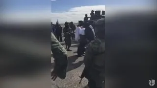 Momento del traslado de "El Chapo" Guzmán