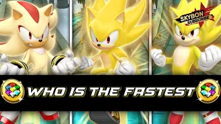 SUPER SONIC VS MOVIE SUPER SONIC VS SUPER SHADOW | SONIC FORCES SPEED BATTLE | BOOST COMPARISON