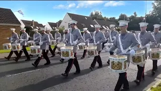 Shankill Protestant Boys accompanied by Ballymacash Campsie Club of The Apprentice Boys of Derry