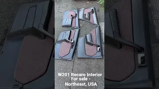 W201 190E Recaro Interior with matching rear seats and door panels for sale Massachusetts, USA